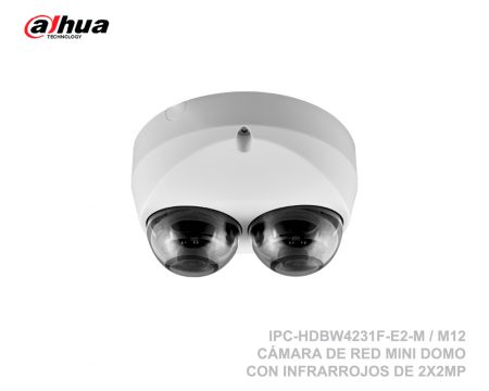 IPC-HDBW4231F-E2-M - M12 – CÁMARA DE RED MINI DOMO CON INFRARROJOS DE 2X2MP